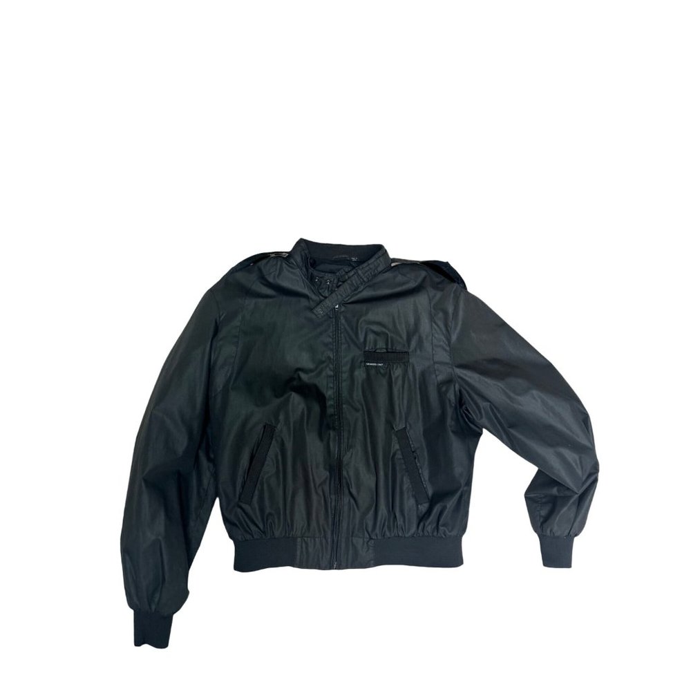 Vintage Members Only Jacket Mens 46 Moto Black Full Zip Cafe Racer Casual